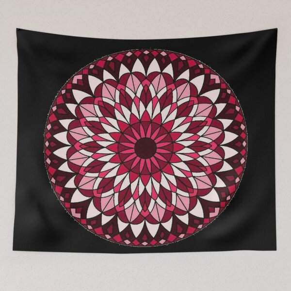 Item preview, Red and Pink Flower Mandala designed and sold by Anchit Puthran.