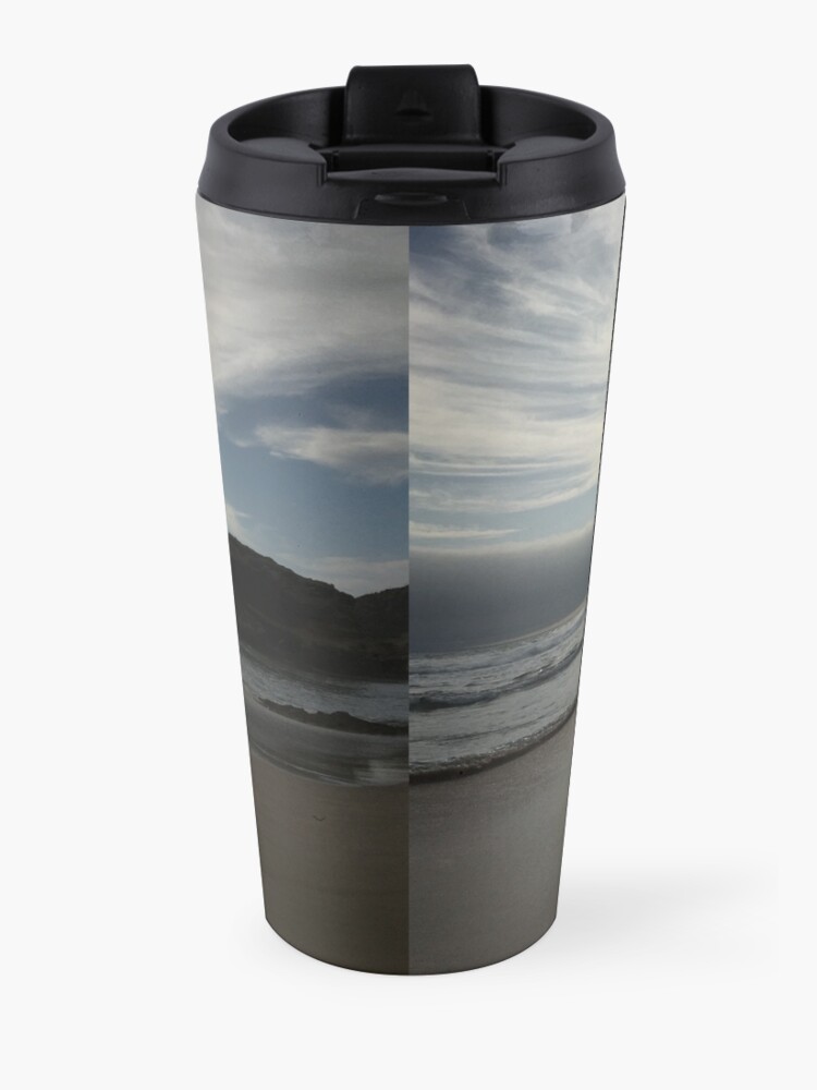 Alternate view of Beach at sunset Travel Mug
