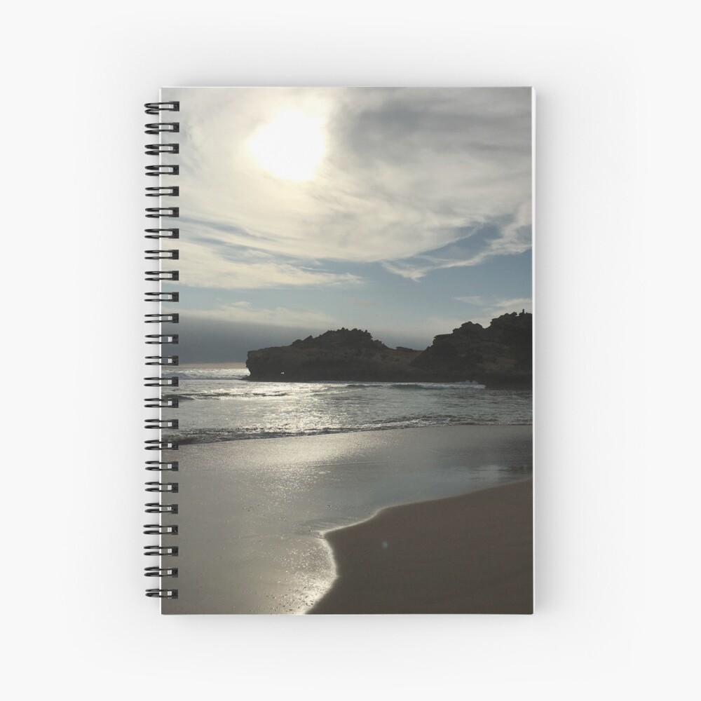 Beach at sunset Spiral Notebook