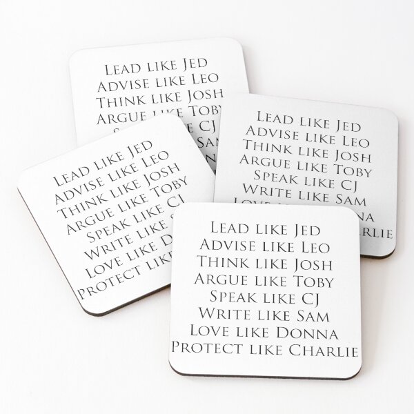 the west wing personalities Coasters (Set of 4)