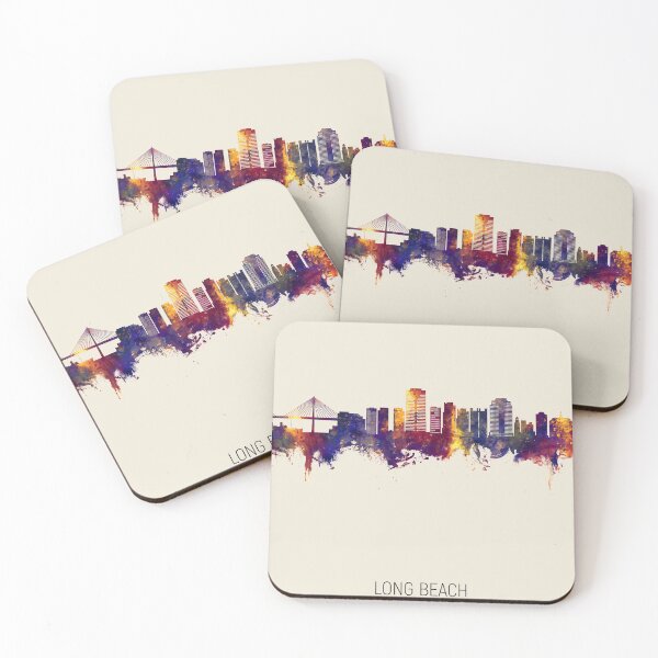 Item preview, Long Beach California Skyline designed and sold by ArtPrints.