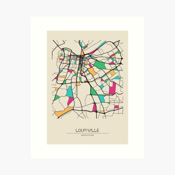 Louisville Map Poster - Your City Map Art - Positive Prints