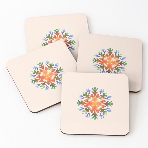 Item preview,  Phulkari Indian Traditional Punjabi Folk Embroidery Art in Digital Watercolors GC-126-01 designed and sold by GraphicCharms.