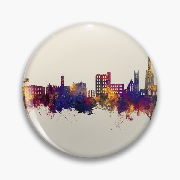 Item preview, Warrington England Skyline designed and sold by ArtPrints.