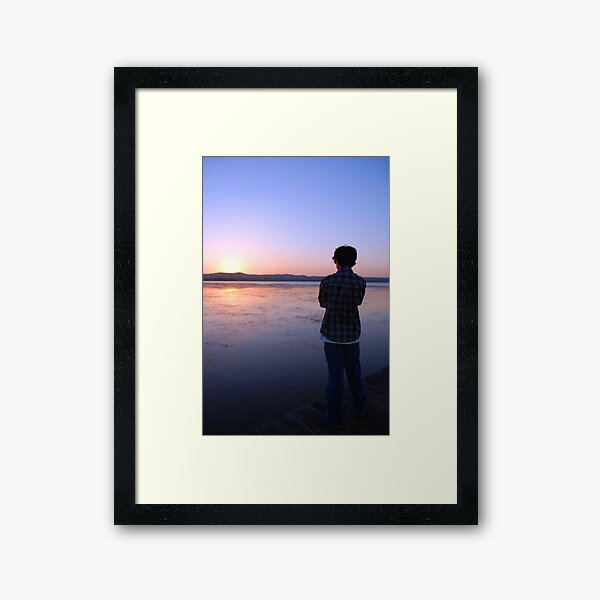 Staring at the Sunset Framed Art Print