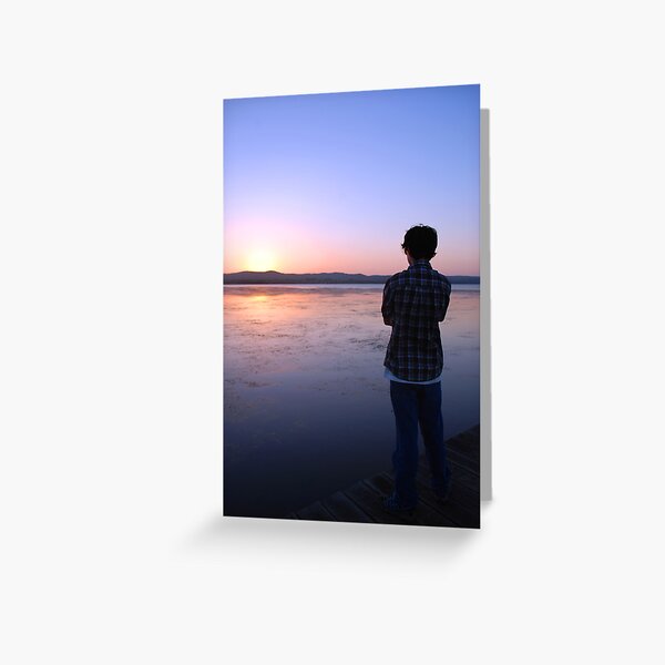 Staring at the Sunset Greeting Card