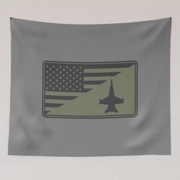 Item preview, F/A-18 Hornet US Flag Patch (subdued) designed and sold by StrongVlad.