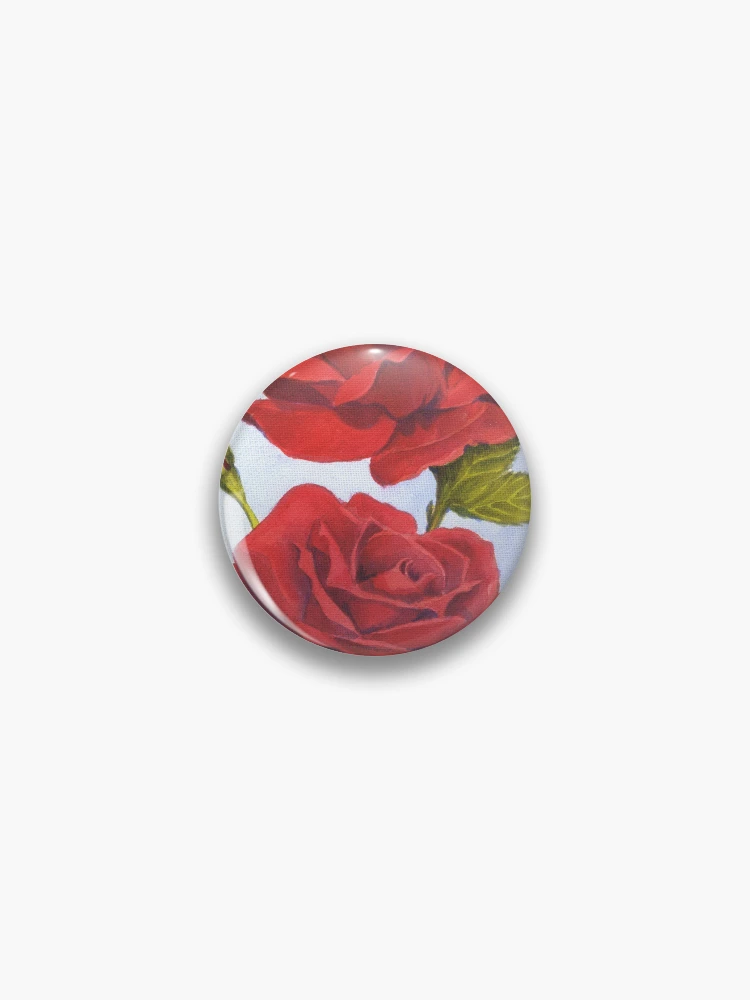 Thumbnail 1 of 3, Pin, Two Roses designed and sold by FranEvans.