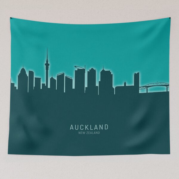 Item preview, Auckland New Zealand Skyline designed and sold by ArtPrints.