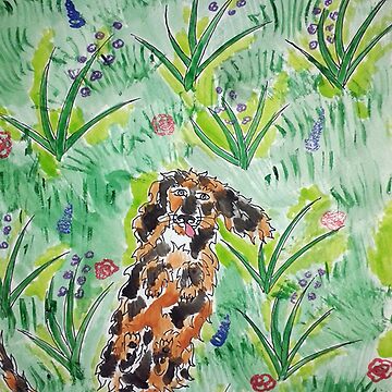 Aperçu de l'œuvre Cocker, Loustik, illustration aquarelle de Stéphanie Pluquin