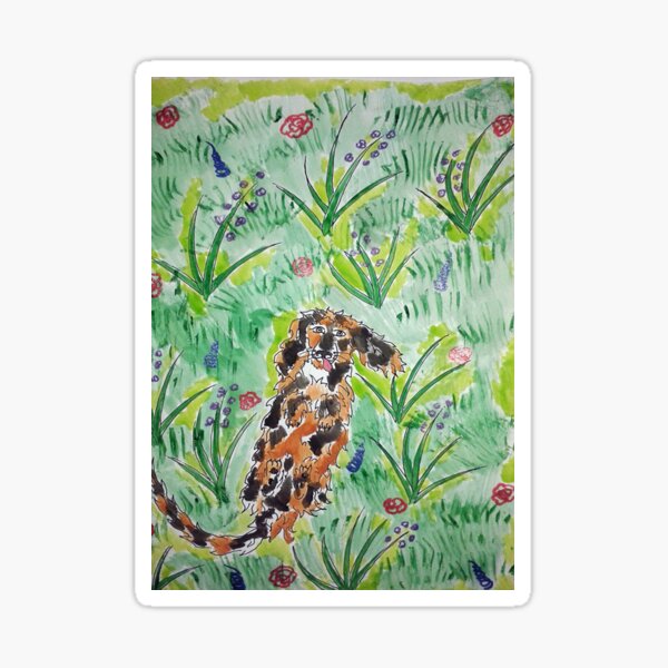 Cocker, Loustik, illustration aquarelle Sticker