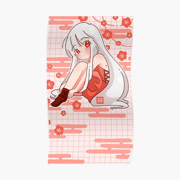 Pink Sakura Girl Poster