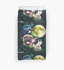 Howling Pug Duvet Cover
