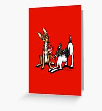 Rat Terrier Valentines Day Greeting Greeting Card
