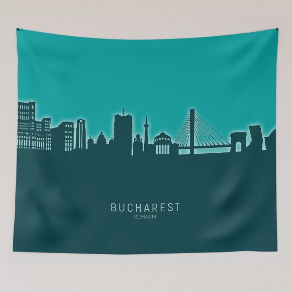 Item preview, Bucharest Romania Skyline designed and sold by ArtPrints.