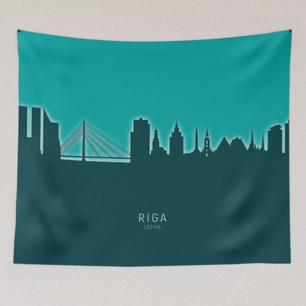 Item preview, Riga Latvia Skyline designed and sold by ArtPrints.