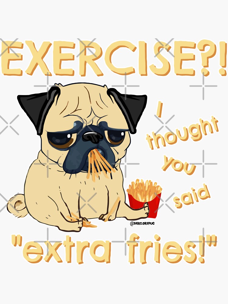 Pug with Extra Fries by darklordpug