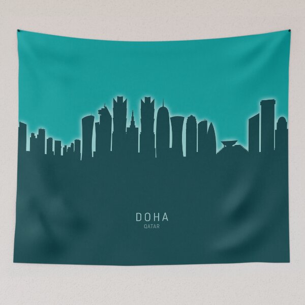 Item preview, Doha Qatar Skyline designed and sold by ArtPrints.