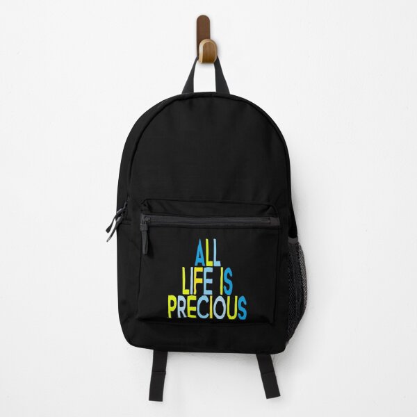 Item preview, All Life Is Precious (Multi Color Inspirational Quote - Human Rights Matter - Respect) designed and sold by SassyClassyMe.