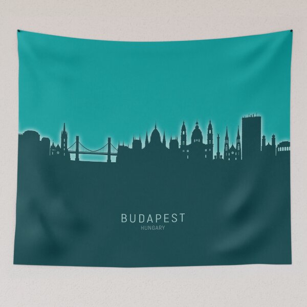 Item preview, Budapest Hungary Skyline designed and sold by ArtPrints.