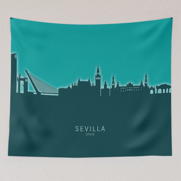Item preview, Sevilla Spain Skyline designed and sold by ArtPrints.