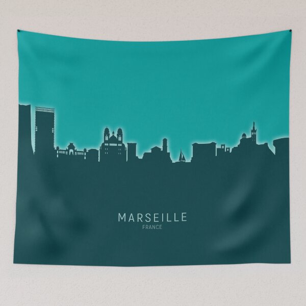 Item preview, Marseille France Skyline designed and sold by ArtPrints.