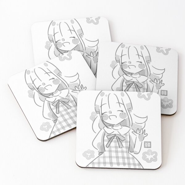 Item preview, Flower Plaid Girl (monochrome) designed and sold by konapple.