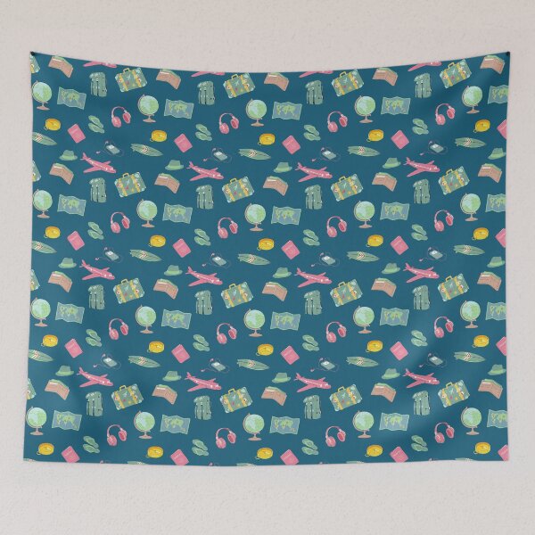 Item preview, Travel doodles pattern designed and sold by offtza.