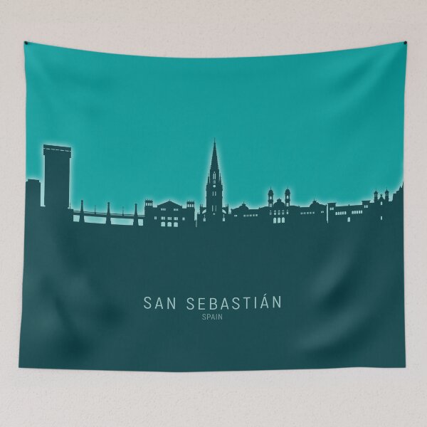 Item preview, San Sebastian Spain Skyline designed and sold by ArtPrints.
