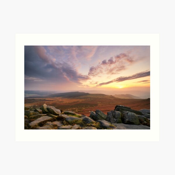 Sunset from Higger Tor, The Peak District Art Print