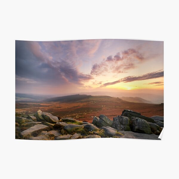 Sunset from Higger Tor, The Peak District Poster