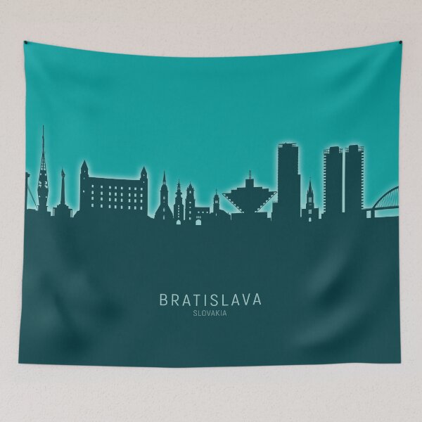 Item preview, Bratislava Slovakia Skyline designed and sold by ArtPrints.
