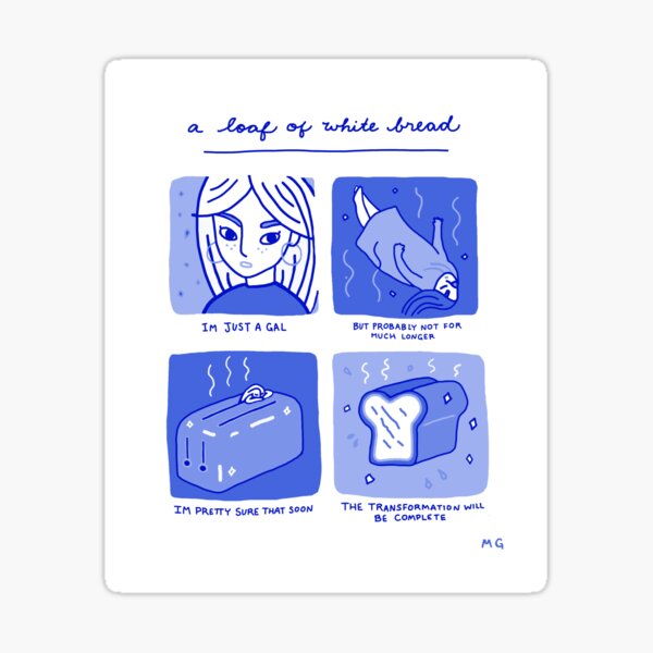 A Loaf Of White Bread-Blue Sticker