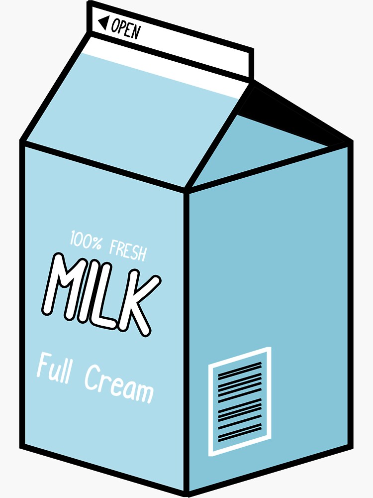 "Aesthetic Milk Carton" Sticker for Sale by -milkmandan | Redbubble