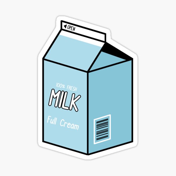 "Aesthetic Milk Carton" Sticker for Sale by -milkmandan | Redbubble