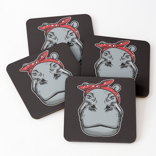Item preview, Funny Hippo Design Hippo Lover Bandana designed and sold by adsman68.