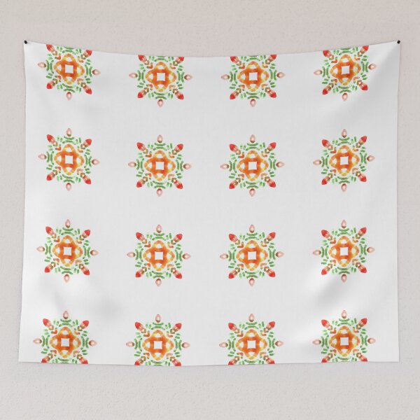 Item preview, Indian Traditional Folk Artwork Phulkari Symmetrical Printable Art GC-126-10 designed and sold by GraphicCharms.