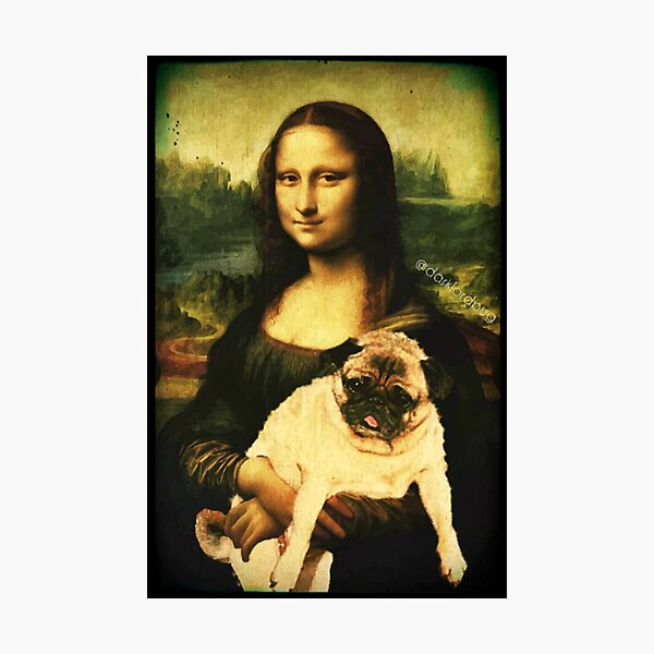 MONA LISA PUG Photographic Print