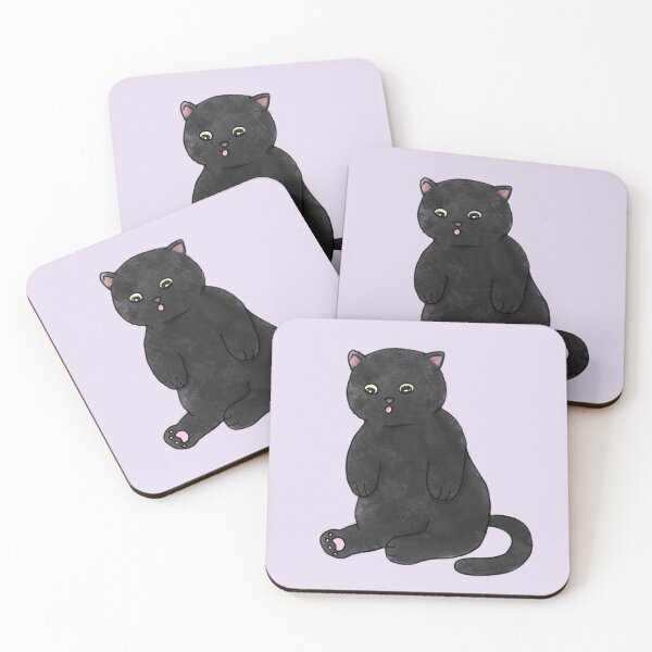 Item preview, Cute sitting Fat Black Cat designed and sold by beanming.