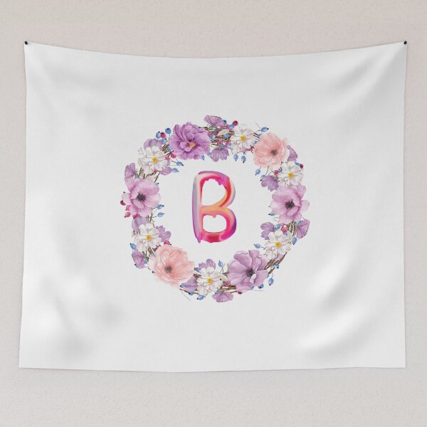 Item preview, Floral Initial Wreath Monogram B designed and sold by bricoartv.