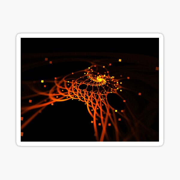 abstract digital fractal design Sticker
