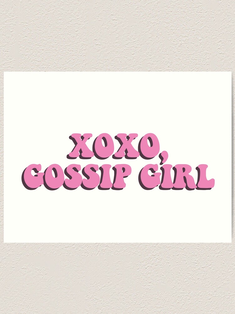 Xoxo Gossip Girl Pink Black Art Print By Gracetutty Redbubble