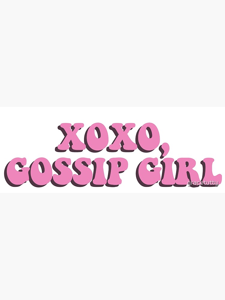 Xoxo Gossip Girl Pink Black Greeting Card By Gracetutty Redbubble