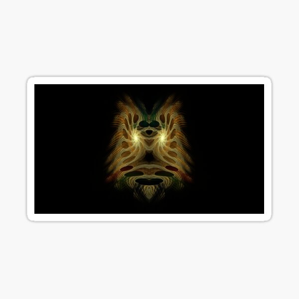 mask abstract digital fractal design Sticker