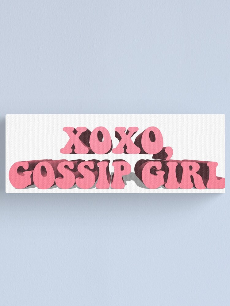 Xoxo Gossip Girl Pink Black 3d Canvas Print By Gracetutty Redbubble