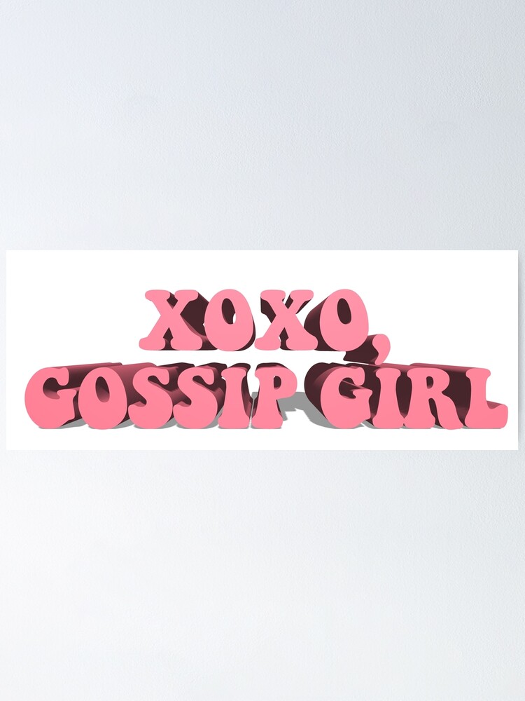 Xoxo Gossip Girl Pink Black 3d Poster By Gracetutty Redbubble