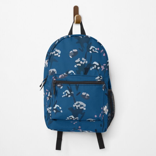 Blooming white pink meadow flowers Backpack