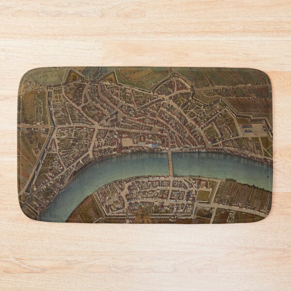 Item preview, Vintage Pictorial Map of Basel Switzerland (1847) designed and sold by BravuraMedia.