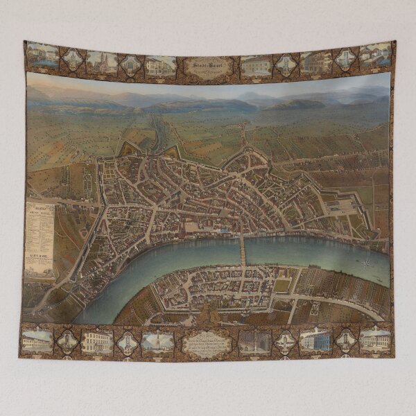 Item preview, Vintage Pictorial Map of Basel Switzerland (1847) designed and sold by BravuraMedia.