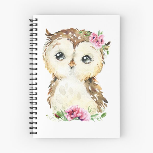 Item preview, Woodland Owl with Pink Floral Poppies designed and sold by Paulele.